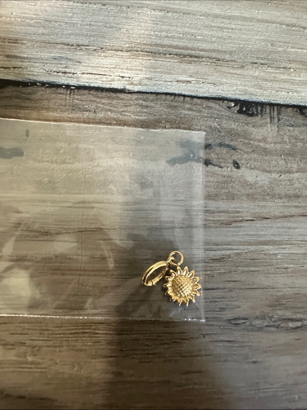 Gold Sunflower Pendant Charm Necklace Accent